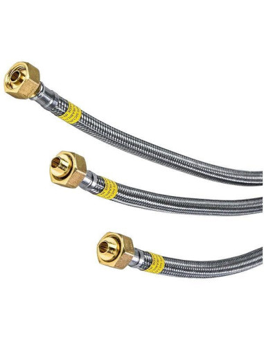 Flessibile gas bombola inox F/F SX 60cm DN8