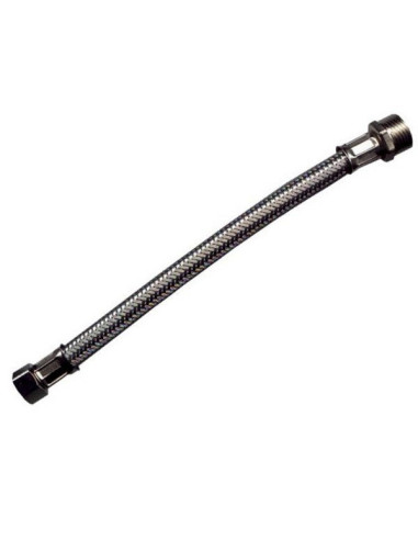 Tubo flessibile inox acqua 35cm 1/2