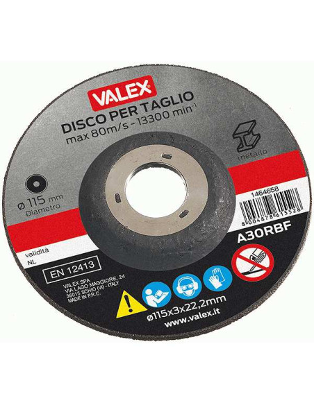 Disco taglio metalli 115/1.2mm