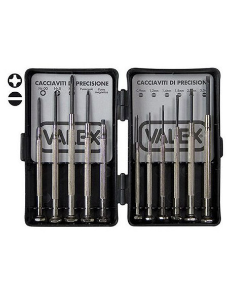 Cacciaviti precisione per viti intaglio e philips (11pz)