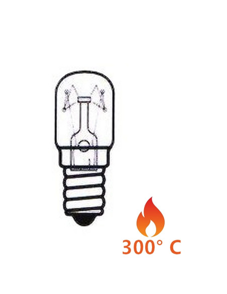Lampada Piccola pera per forno 300°C E14 15W