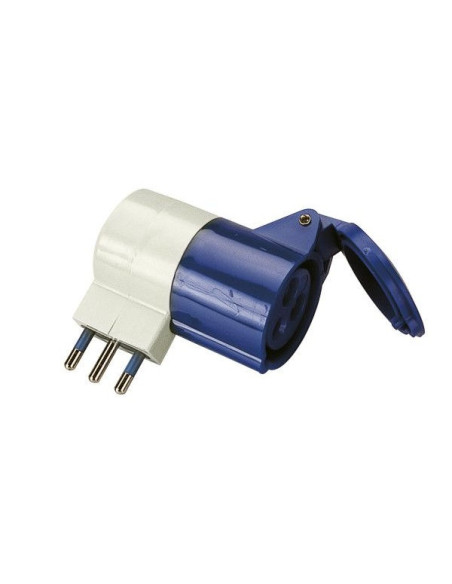 Adattatore industriale spina 2P+T 16A presa 2P+T 16A CEE