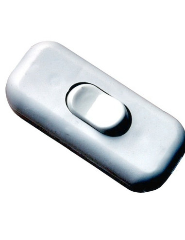 Interruttore unipolare passafilo bianco a bilanciere
