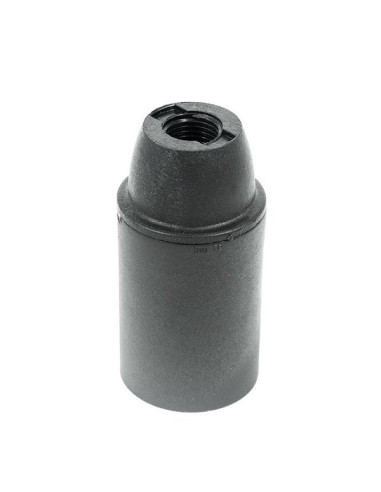 Portalampade liscio nero E14
