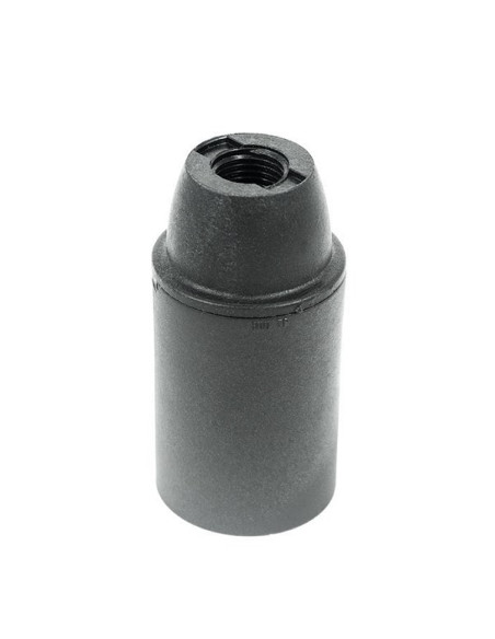 Portalampade liscio nero E14