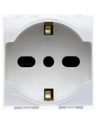 Presa schuko + bipasso 10/16A
