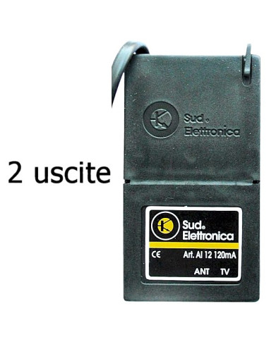 Alimentatore 2 uscite 12V 120mAh a morsetto