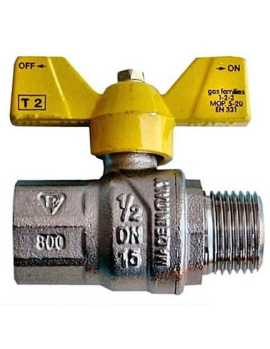 Rubinetto gas valvola a sfera maschio/femmina 1/2 1/2 DX DX