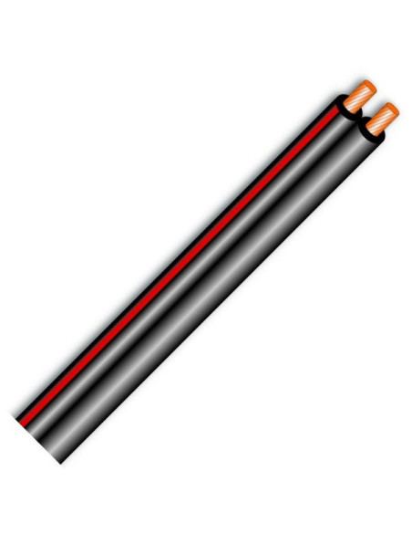 Piattina per HI-FI rosso nera 2x0.75mm