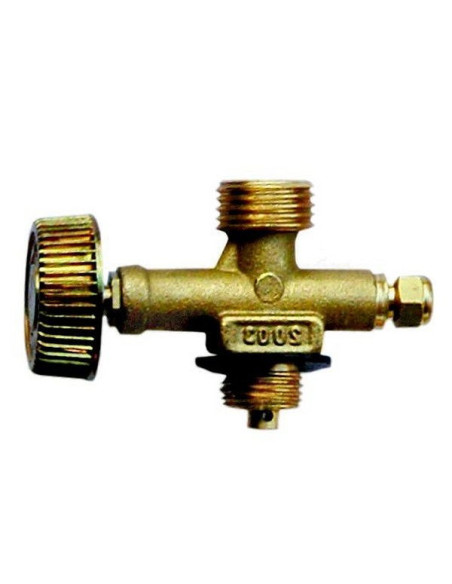 Rubinetto bombola gas modello camping valvola riempimento/sicurezza