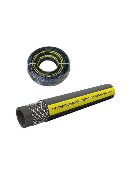 Tubo gas gpl 8x13 50m nero