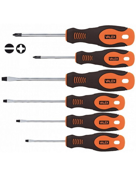 Kit cacciaviti intaglio e phillips (6pz)
