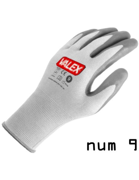Guanti poliestere rivestiti nitrile taglia 9