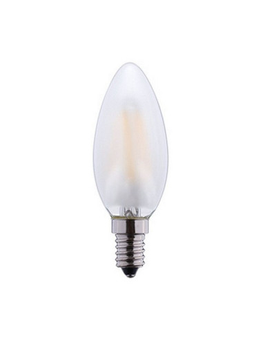 Lampada a filamento LED Candela smerigliata E14 4W luce fredda