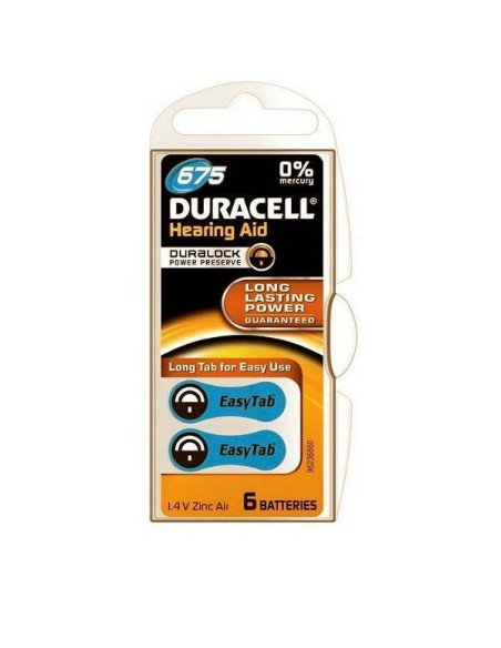 Duracell pile acustiche easytab 675 6pz