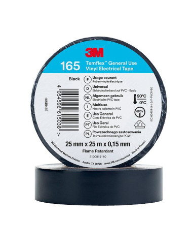 Nastro isolante 3M 25x25mm nero