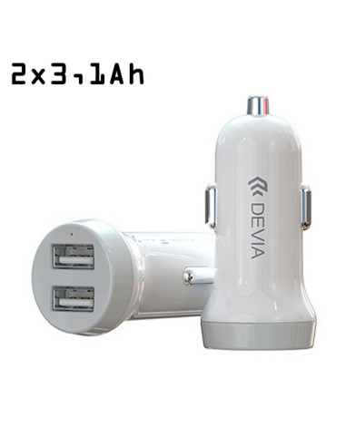 Alimetatore USB per auto 5V 2x3.1 Ah