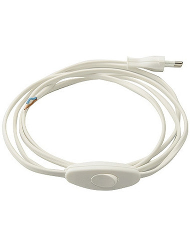 Cavo con terruttore passafilo bianco