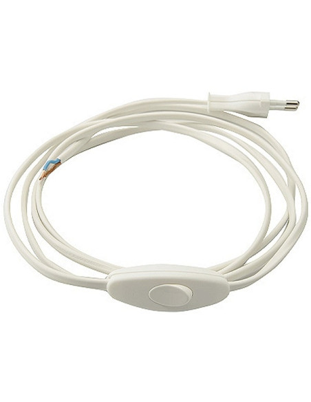 Cavo con terruttore passafilo bianco