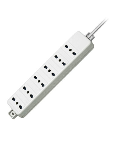 Multipresa 6 posti bipasso cavo 3x1mm 10/16A