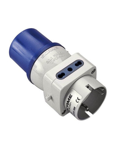 Adattatore industriale triplo spina 2P+T 16A CEE  2 prese bipasso + 1 schuko