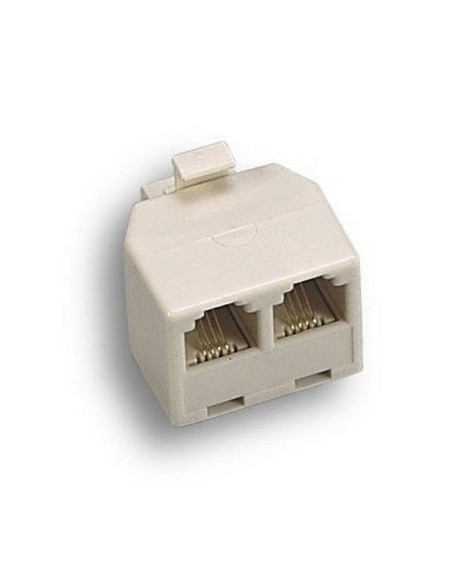 Adattatore 1 spina 2 prese plug 6P/4C