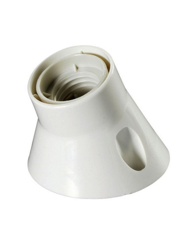 Portalampade base curva in plastica E27