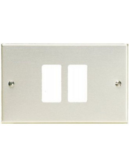 Placca in alluminio 2 fori scatola tonda