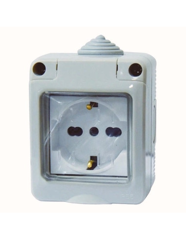 Presa schuko esterna da parete IP40