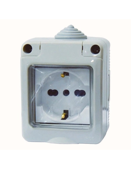 Presa schuko esterna da parete IP40