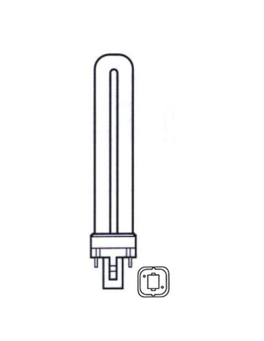 Lampada fluorescente G24d-2 18W luce fredda