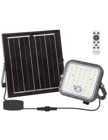 Faro LED solare 80W 800lm IP65 6500°K con sensore PIR