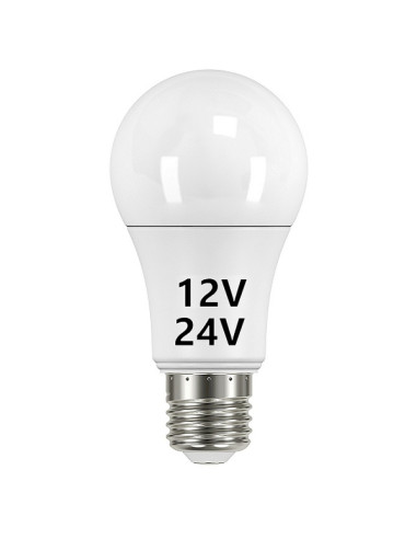 Lampada LED Goccia E27 9W luce fredda 12/24Vdc (10-30Vdc)