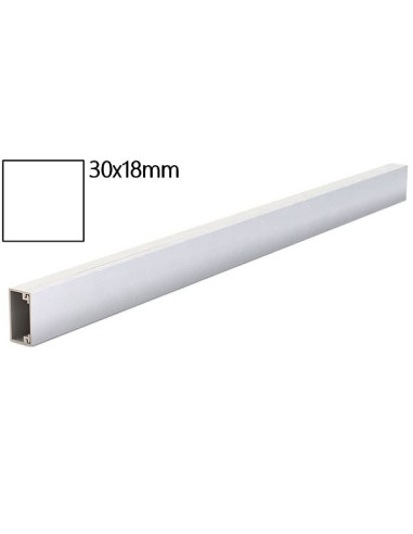 Minicanala con coperchio frontale 30x18mm 1m (conf. 24m)