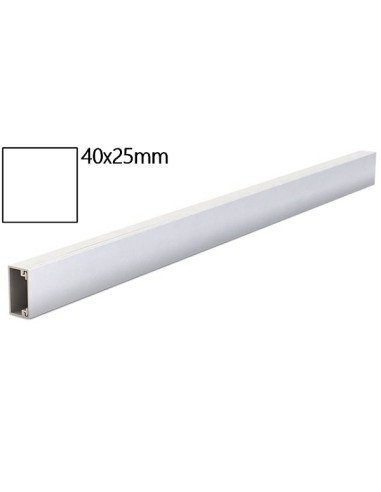 Minicanala con coperchio frontale 40x25mm 1m (conf. 24m)