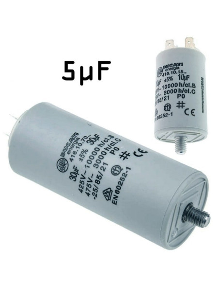 Condensatore industriale di spunto 400/450V 5µF