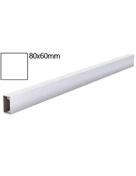 Minicanala con coperchio frontale 80x60mm 1m (conf. 8m)