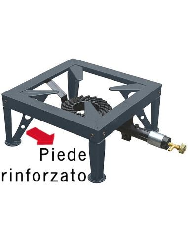 Fornello a gas campeggio 4 piedi rinforzato