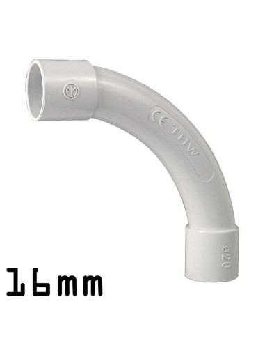 Curva 90° tubo-tubo 16mm IP40