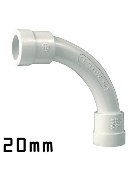 Curva 90° tubo-tubo 20mm IP65