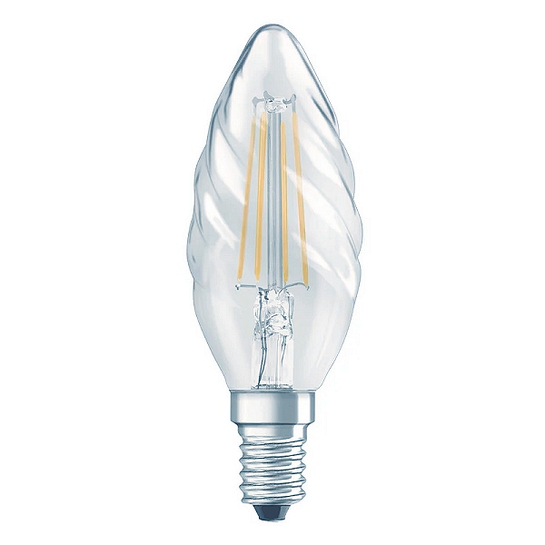 Lampada a filamento LED Tortiglione E14 4W luce calda