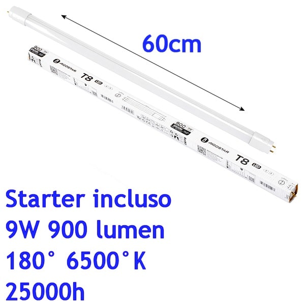 Tubo LED 60cm T8 9W luce fredda
