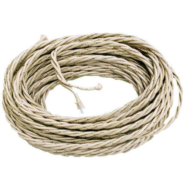Cavo treccia tessile doppio isolamento 2x0.75mm