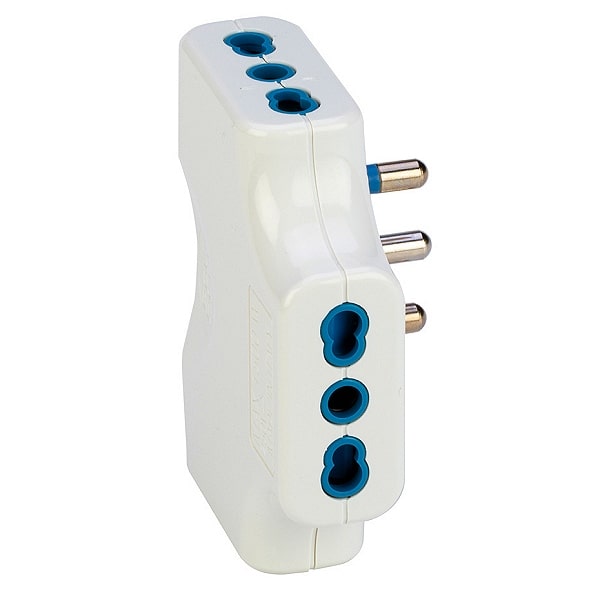 Adattatore triplo prese 10/16A spina 16A
