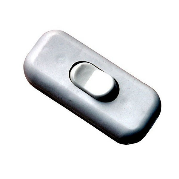 Interruttore bipolare passafilo bianco a bilanciere