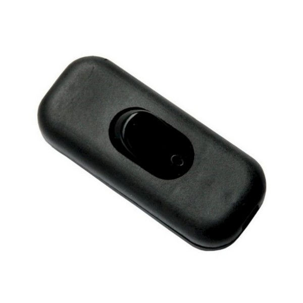 Interruttore bipolare passafilo nero a bilanciere