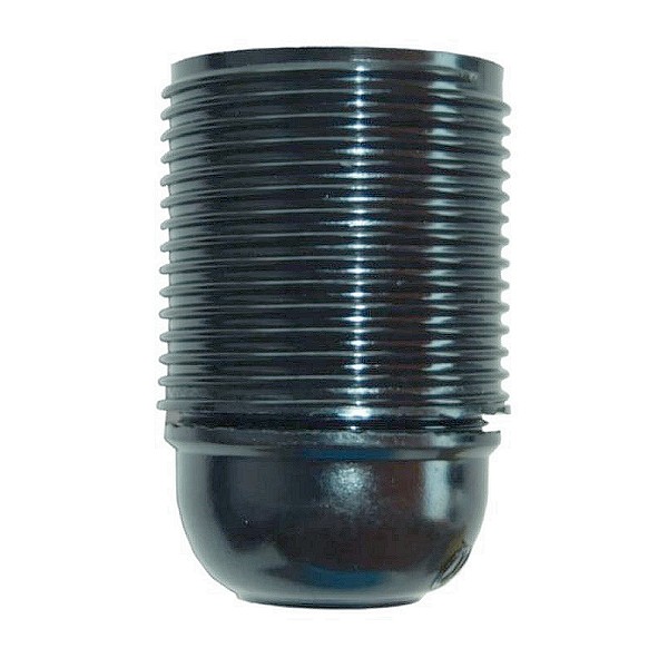 Portalampada filettato nero E27