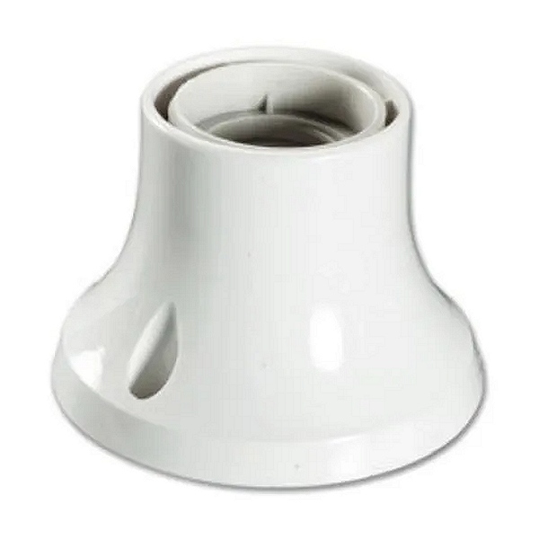 Portalampade base dritta in plastica E27