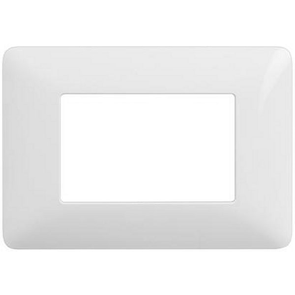 Placca 3 posti bianca a scatto