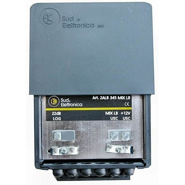 Amplificatore log V+U 1 in/2 out  22dB connettore a morsetto